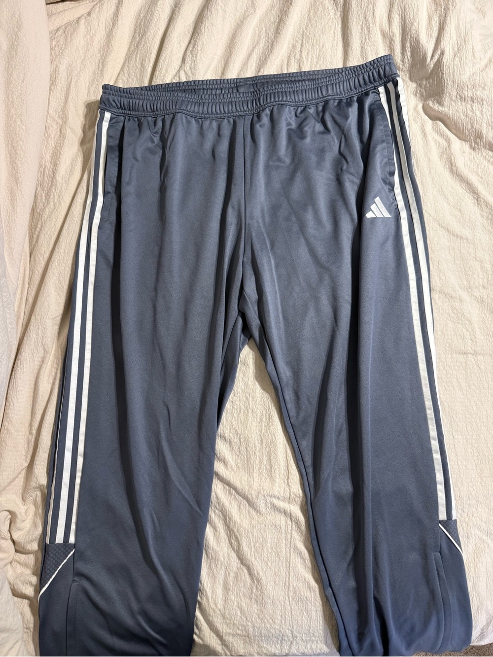 adidas Tiro 23 Men's 3XLT Gray 3-Stripe Track Pants NWOT